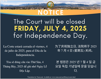 Closed Friday, July 4, 2025